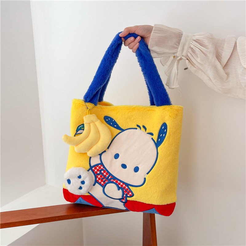 Women's Plush Cartoon Character Cute Square Zipper Shoulder Bag Tote Bag display picture 3
