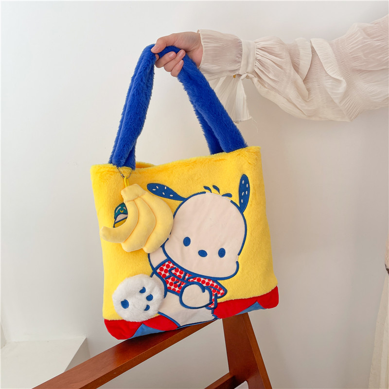Women's Plush Cartoon Character Cute Square Zipper Shoulder Bag Tote Bag display picture 8