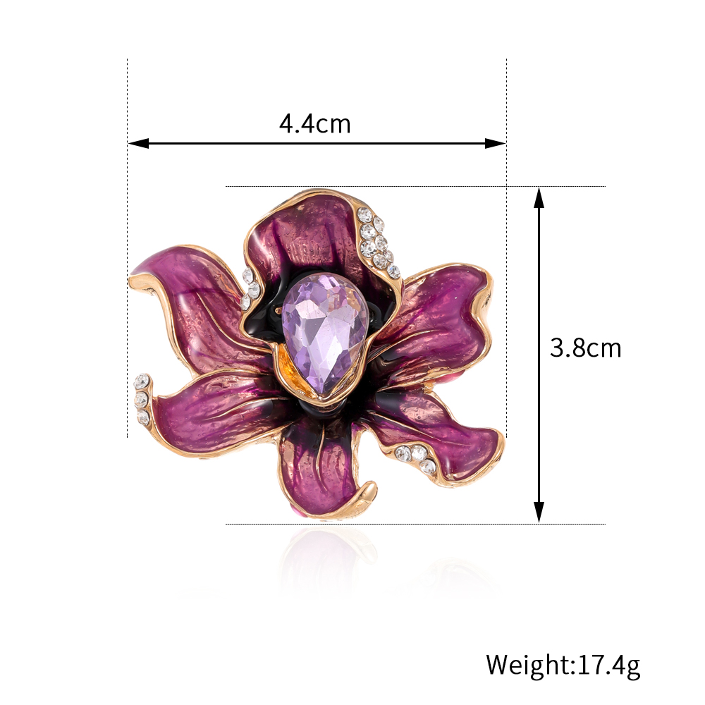 Ig Style Animal Flower Alloy Enamel Inlay Rhinestones Women's Brooches display picture 11