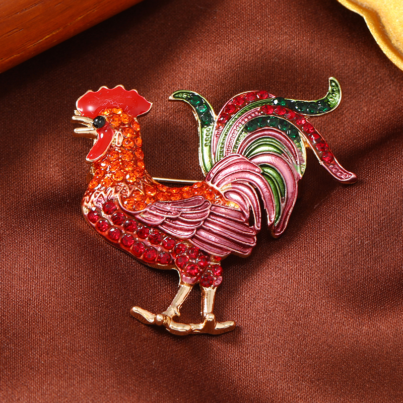 Chinoiserie Animal Alloy Plating Inlay Rhinestones Unisex Brooches 1 Piece display picture 7