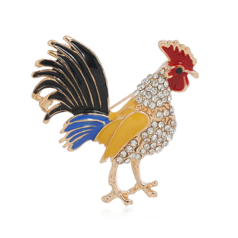 Chinoiserie Animal Alloy Plating Inlay Rhinestones Unisex Brooches 1 Piece display picture 2
