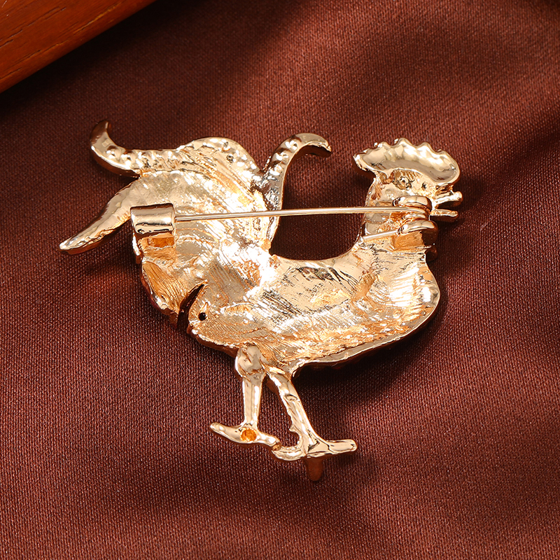Chinoiserie Animal Alloy Plating Inlay Rhinestones Unisex Brooches 1 Piece display picture 10