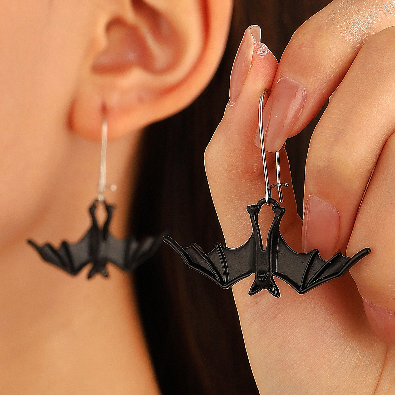 1 Pair Retro Bat Plating Alloy Drop Earrings display picture 2