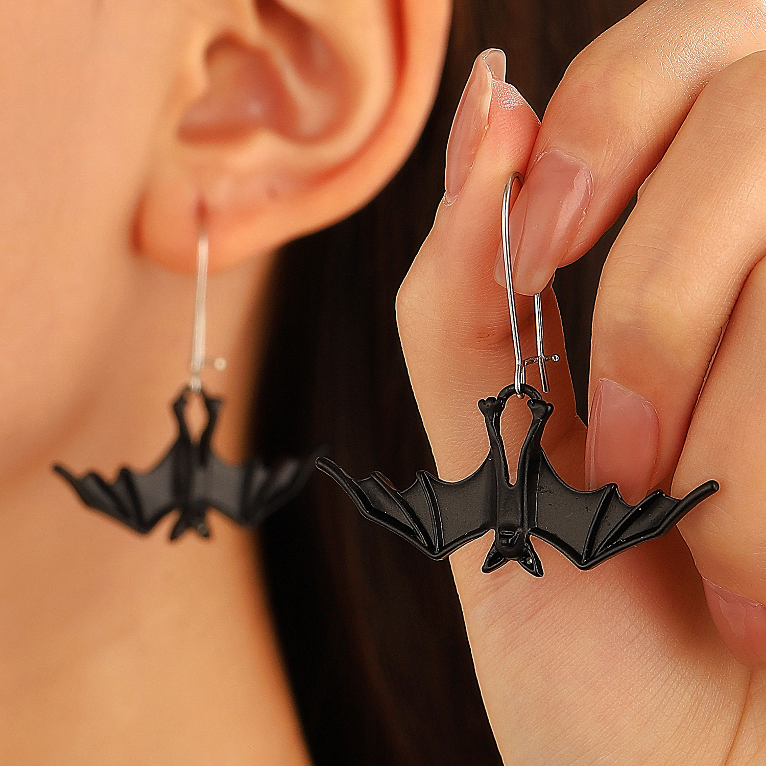 1 Paire Rétro Chauve Souris Placage Alliage Boucles D'oreilles display picture 2