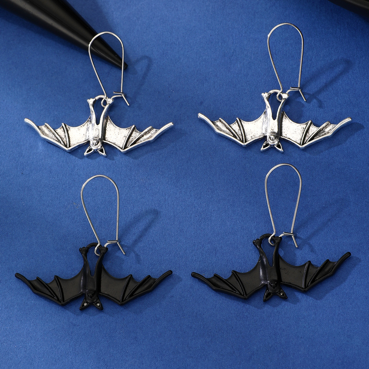 1 Pair Retro Bat Plating Alloy Drop Earrings display picture 9