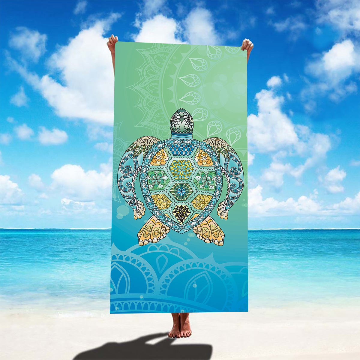 Casual Vacation Tortoise Color Block Superfine Fiber Beach Towel display picture 1
