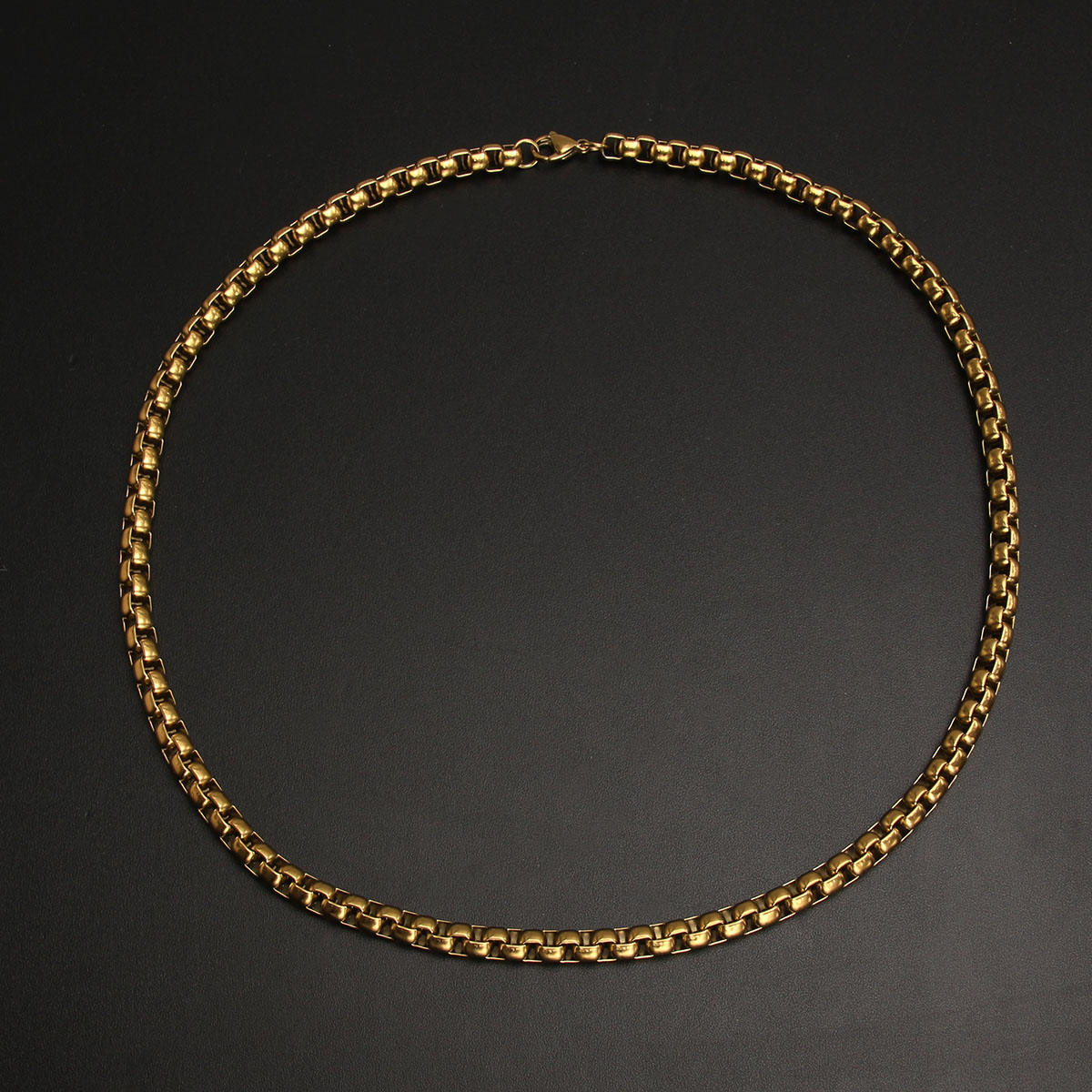 Casual Hip-hop Simple Style Solid Color Stainless Steel Plating Gold Plated Necklace display picture 5