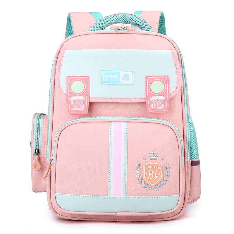 One Size Color Block School Daily School Backpack Kids Backpack display picture 1