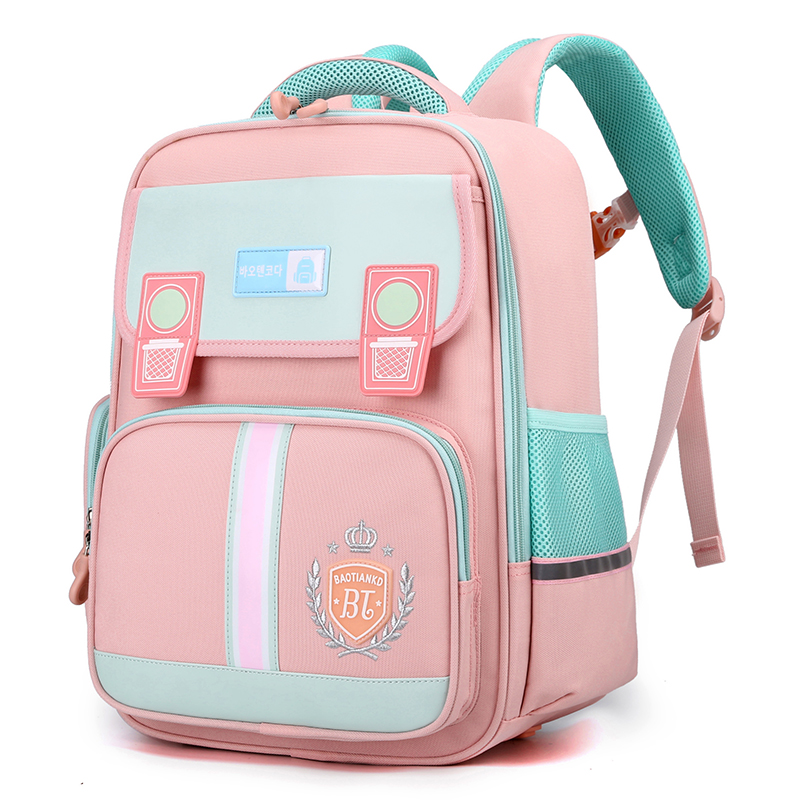 One Size Color Block School Daily School Backpack Kids Backpack display picture 9
