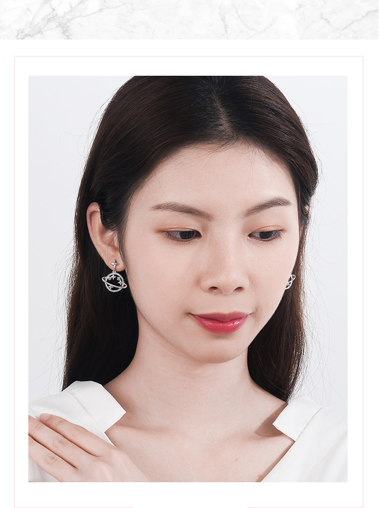 1 Pair Ig Style Star Plating Hollow Out Inlay Copper Zircon Drop Earrings display picture 6