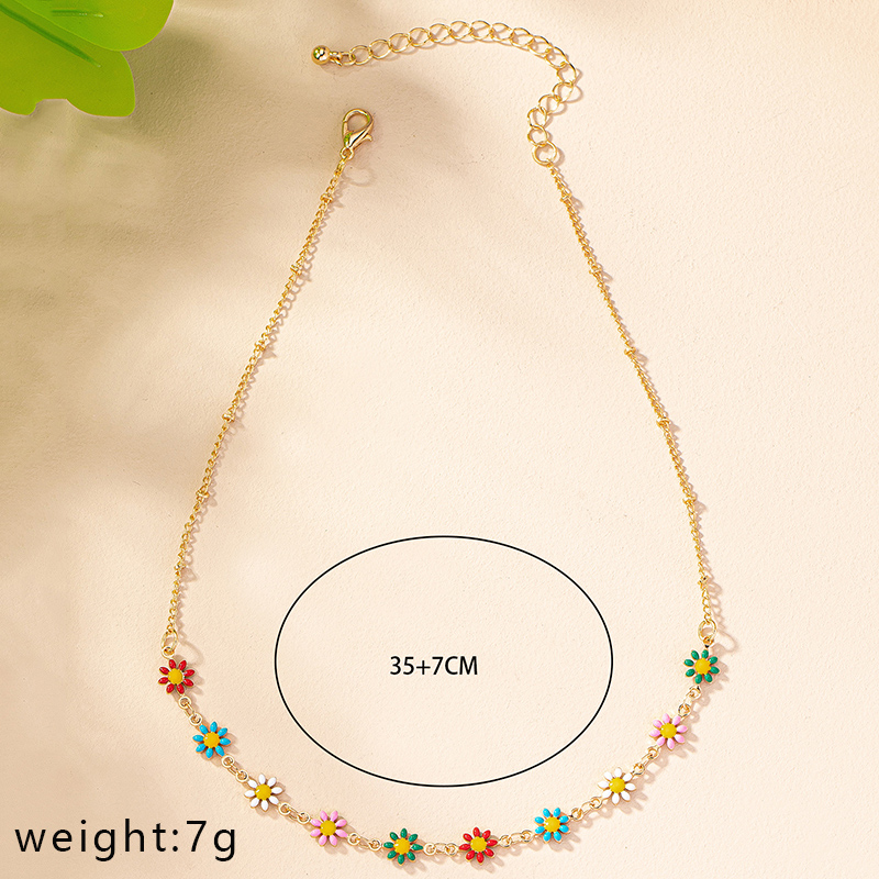 Ig Style Retro Korean Style Daisy Alloy Wholesale Necklace display picture 5