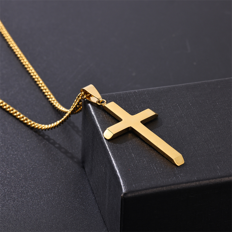 Rock Classic Style Cross Stainless Steel Unisex Pendant Necklace display picture 1