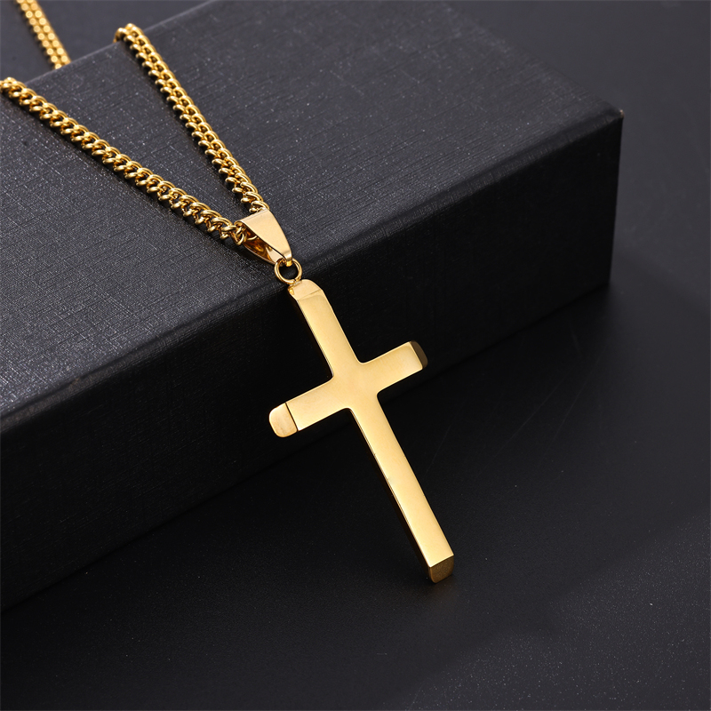 Rock Classic Style Cross Stainless Steel Unisex Pendant Necklace display picture 2