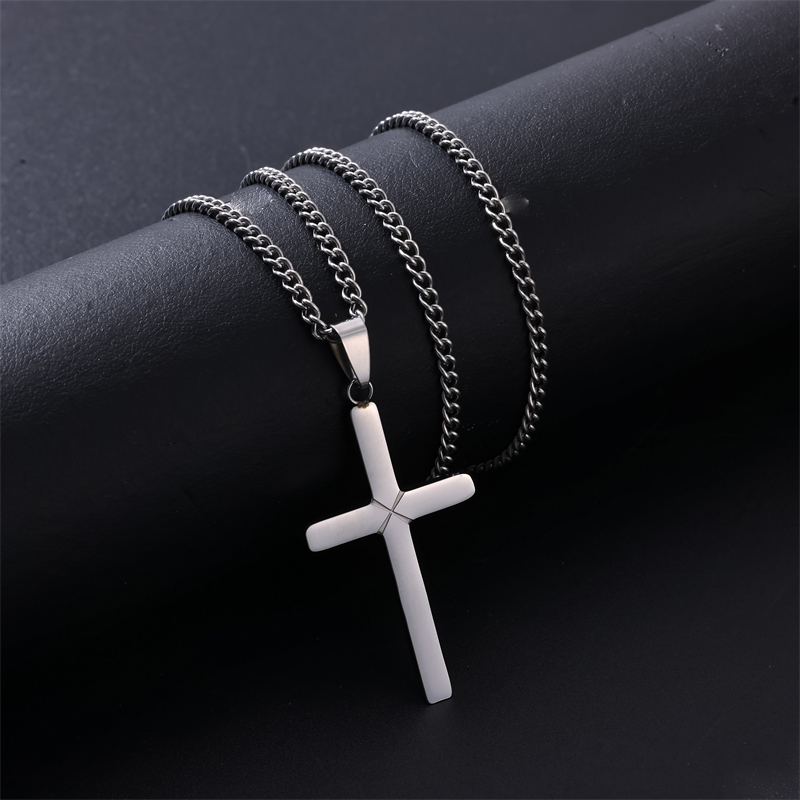 Rock Classic Style Cross Stainless Steel Unisex Pendant Necklace display picture 3