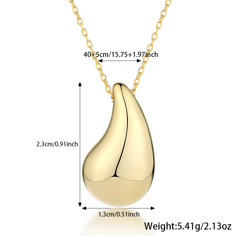 Einfacher Stil Pendeln Wassertropfen Sterling Silber Überzug 18 Karat Vergoldet Überzogen Mit Rhodium Frau Ohrringe Halskette display picture 2
