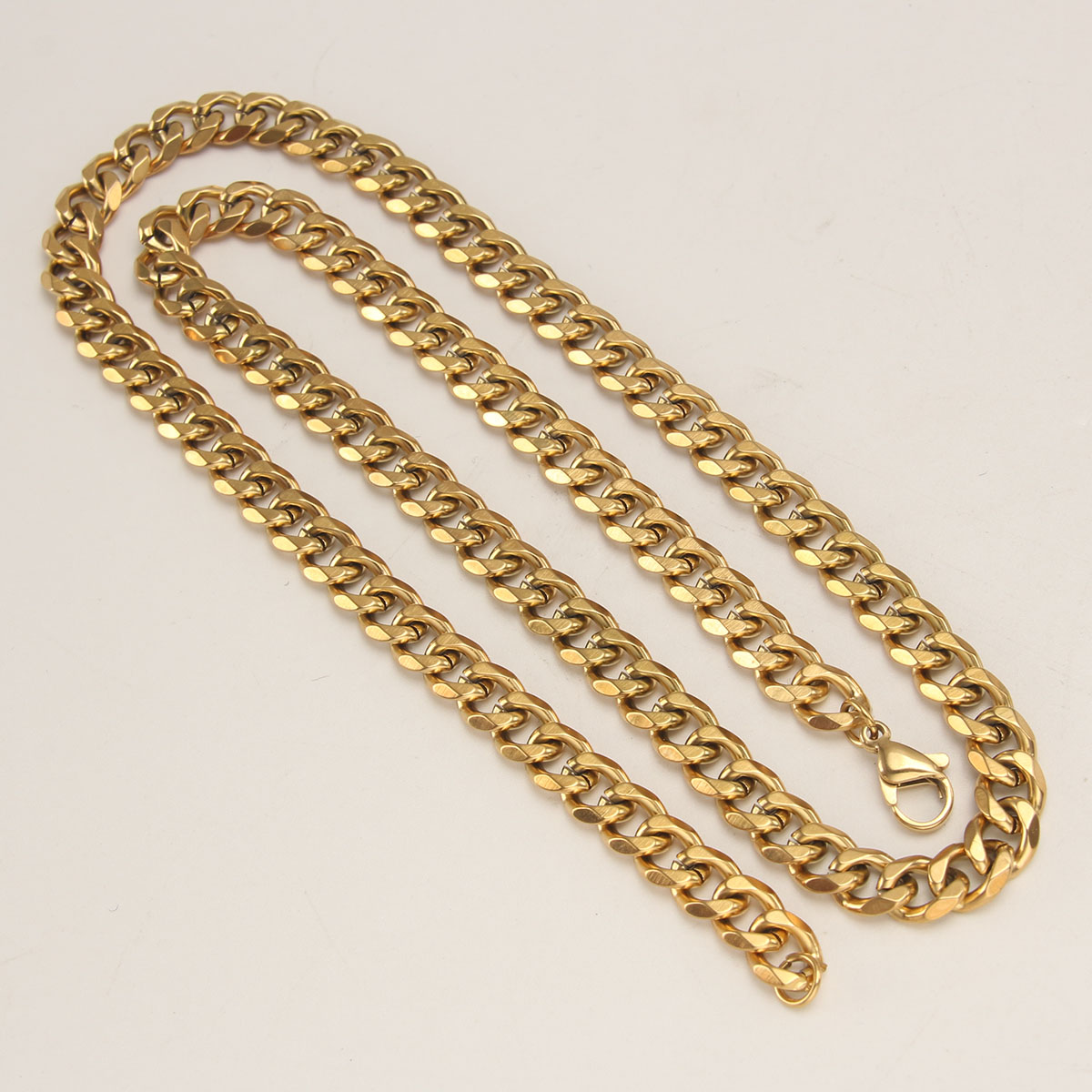 304 Stainless Steel 18K Gold Plated Hip-Hop Rock Punk Plating Solid Color Necklace display picture 6