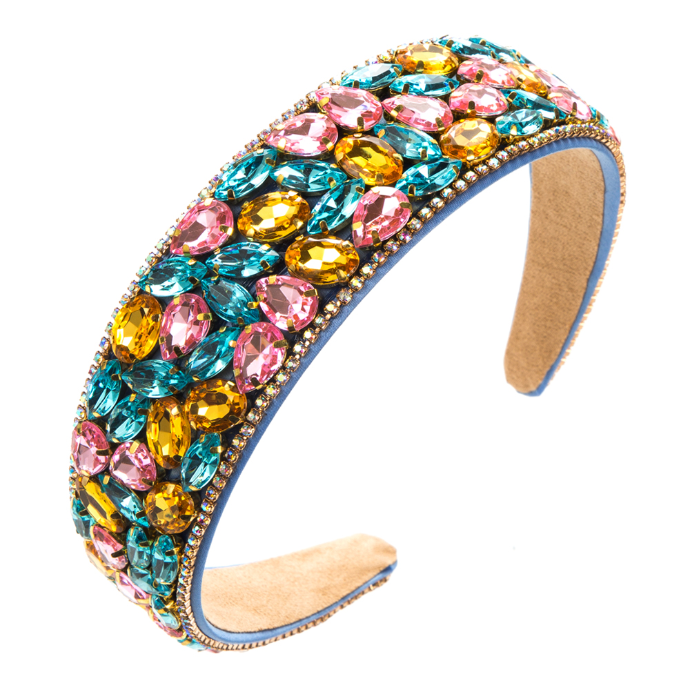 Women's Casual Elegant Simple Style Color Block Rhinestone Hair Band display picture 7