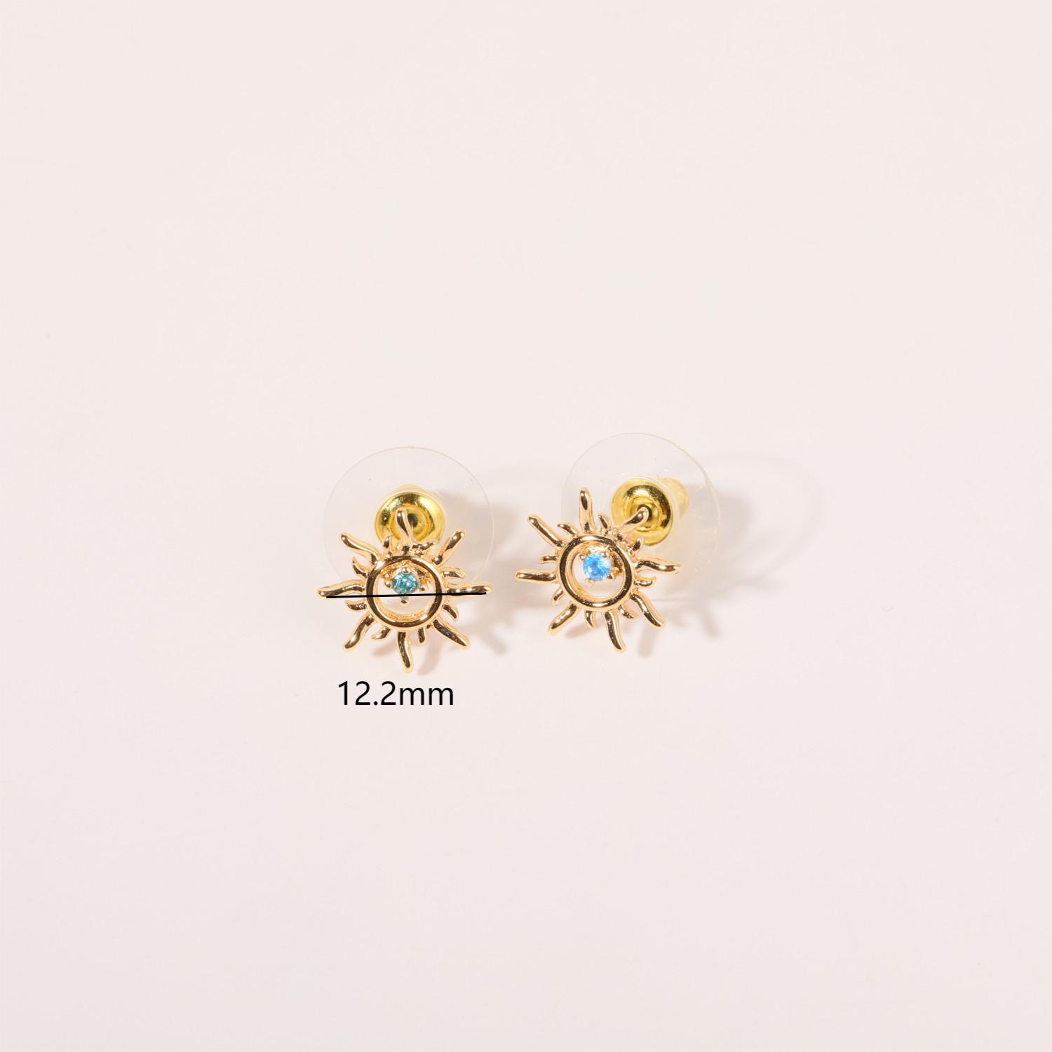 1 Pair Simple Style Star Plating Inlay Copper Zircon 18k Gold Plated Drop Earrings display picture 8