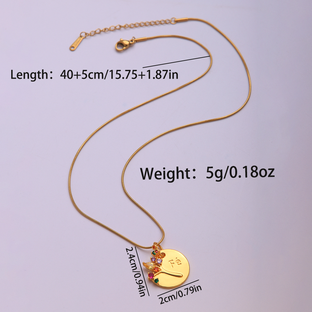 Ig Style Hip-hop Shiny Heart Shape Stainless Steel Copper Plating Inlay Zircon 18k Gold Plated Pendant Necklace display picture 4