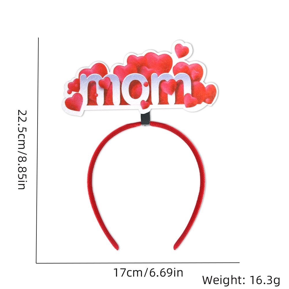 Mother's Day Cute Pastoral Rose Plastic Family Gathering Party Headband Costume Props display picture 7