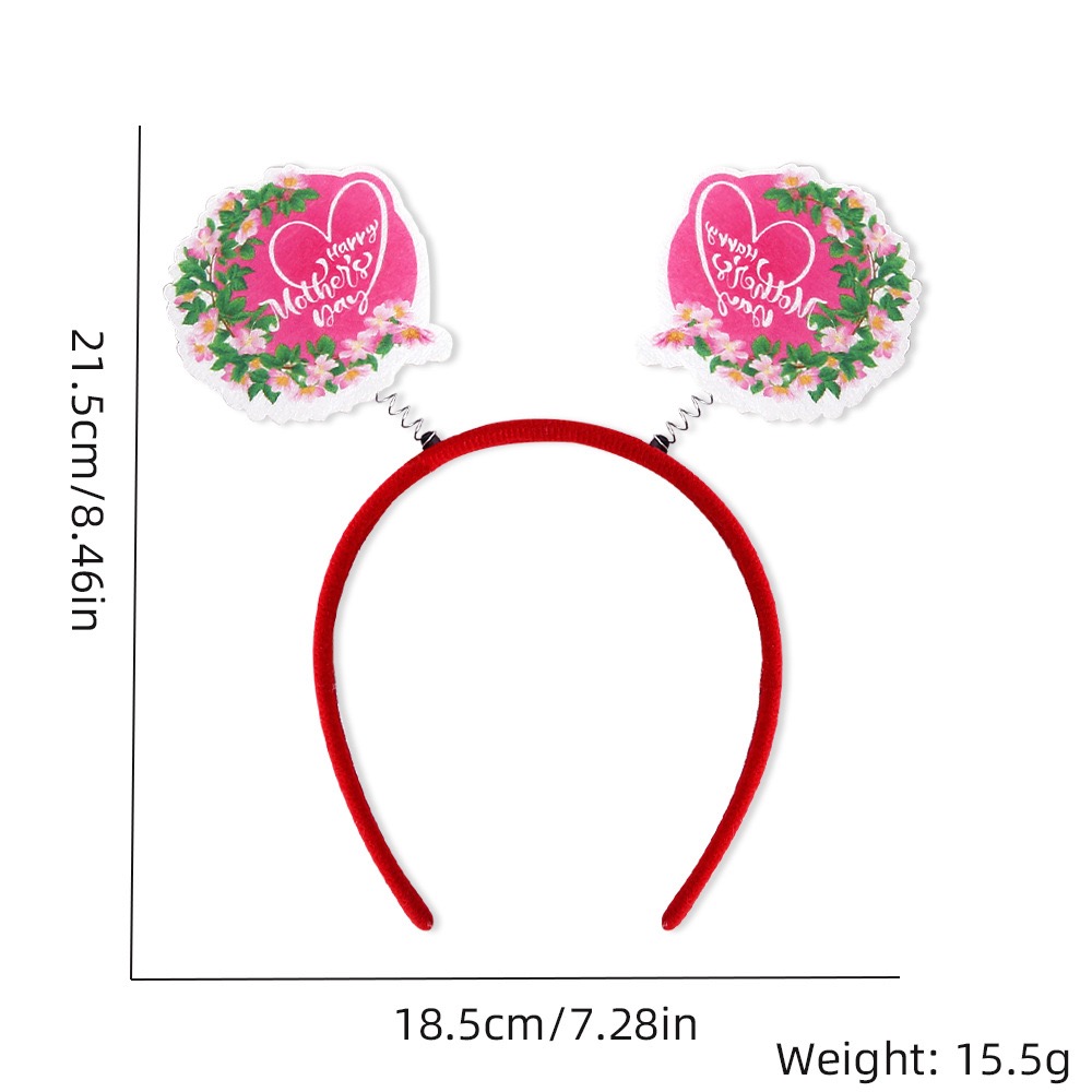 Mother's Day Cute Pastoral Rose Plastic Family Gathering Party Headband Costume Props display picture 10