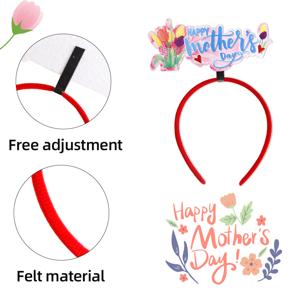 Mother's Day Cute Pastoral Rose Plastic Family Gathering Party Headband Costume Props display picture 1