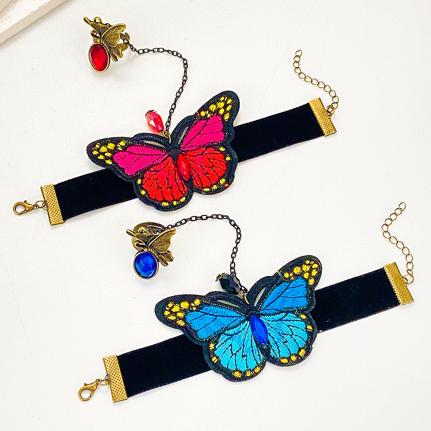 Vintage Style Butterfly Cloth Plating Women's Bracelets display picture 6