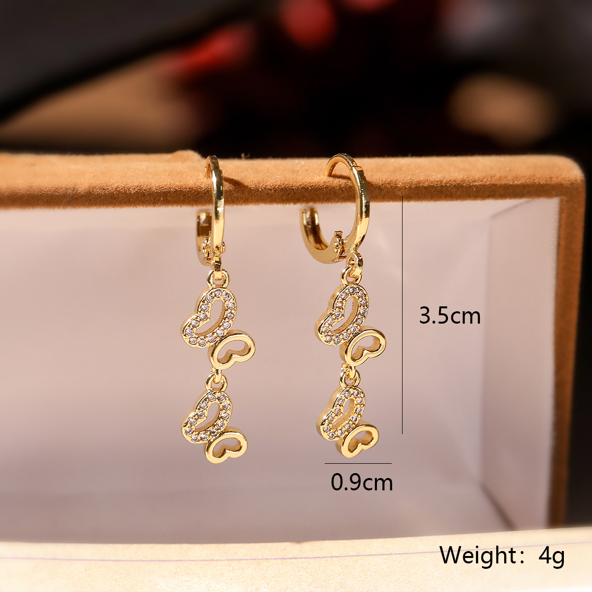 Simple Style Geometric Butterfly Copper Plating Inlay Zircon 18k Gold Plated Earrings Necklace Jewelry Set display picture 2
