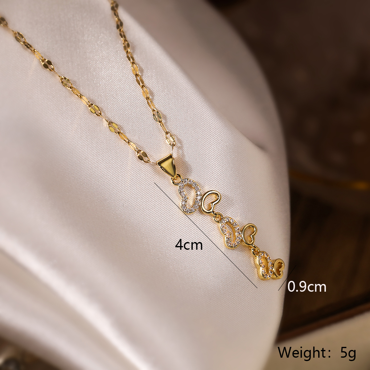 Einfacher Stil Geometrisch Schmetterling Kupfer Überzug Inlay Zirkon 18 Karat Vergoldet Ohrringe Halskette Schmuck-set display picture 1