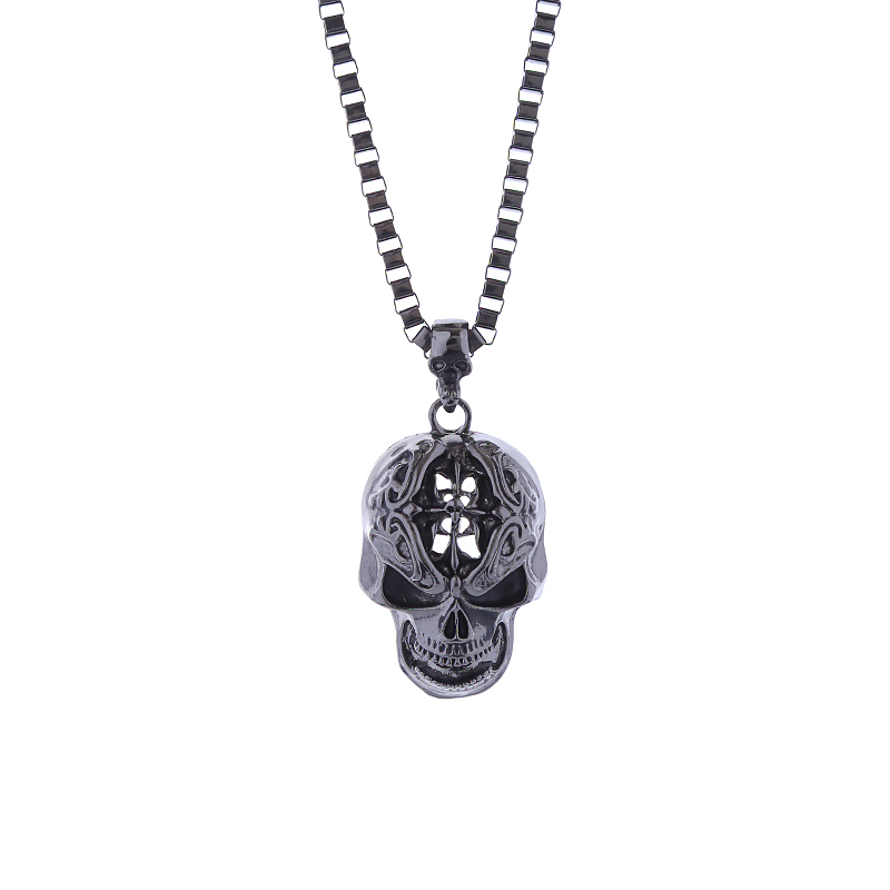 Exaggerated Funny Skull Alloy Hollow Out Carving Men's Pendant Necklace display picture 6