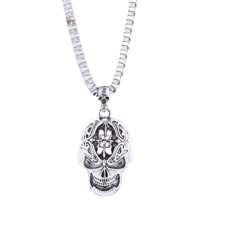 Exaggerated Funny Skull Alloy Hollow Out Carving Men's Pendant Necklace display picture 7