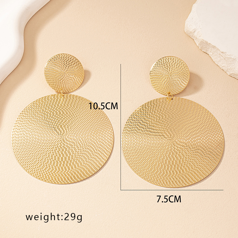 1 Pair Ig Style Exaggerated Round Plating Alloy Gold Plated Ear Studs display picture 7