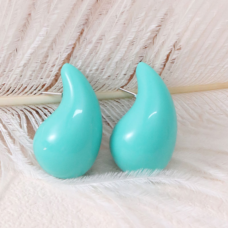 1 Pair Vintage Style Water Droplets Arylic Ear Studs display picture 19