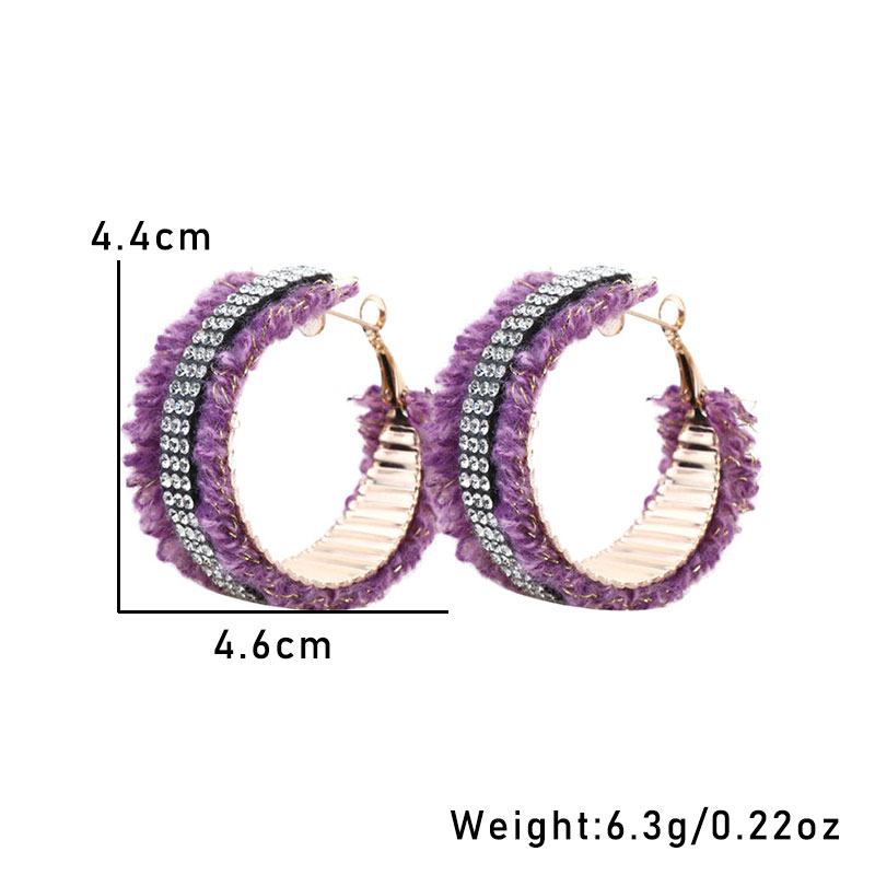 Wholesale Jewelry Commute Geometric Alloy Knit Rhinestones Inlay Earrings display picture 8