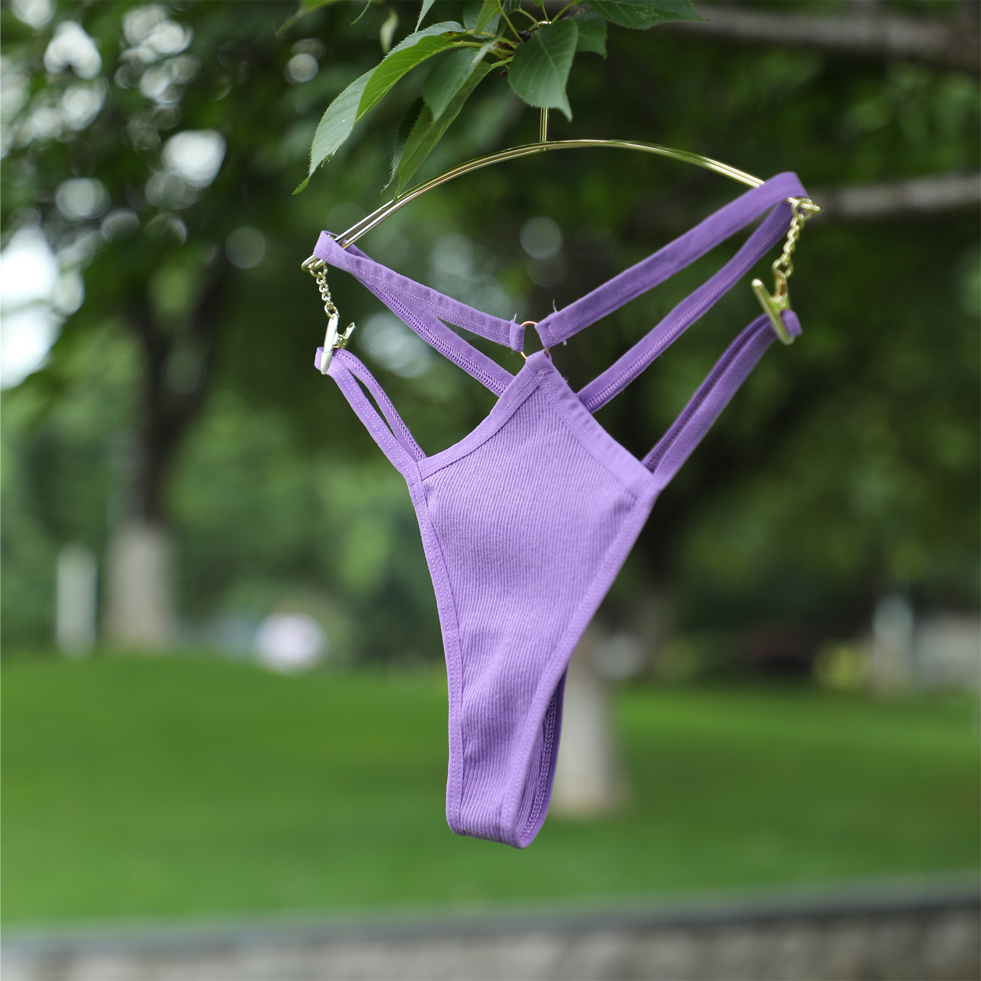 Couleur Unie Transparent Respirant Invisible Taille Moyenne Lanière Culotte display picture 14
