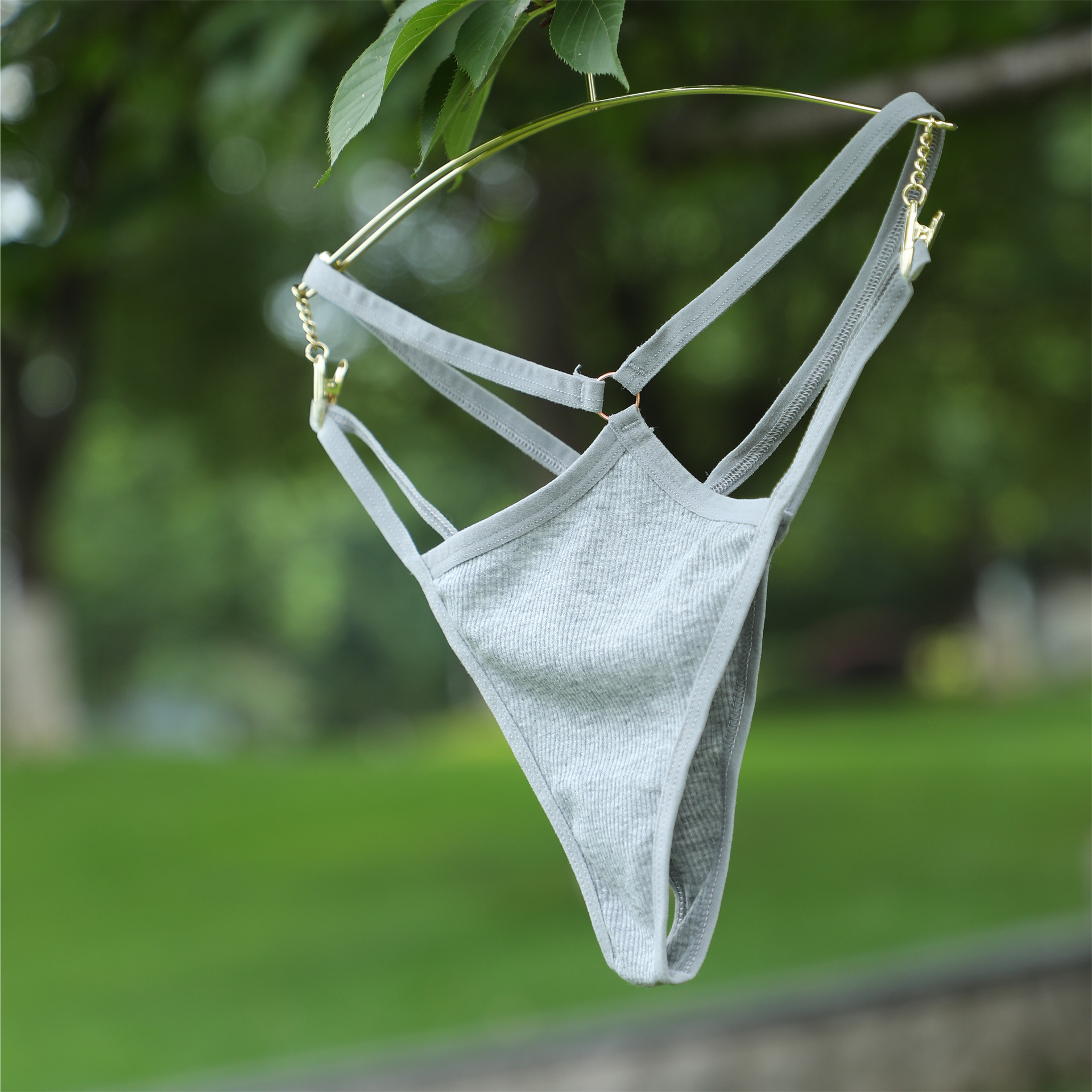 Couleur Unie Transparent Respirant Invisible Taille Moyenne Lanière Culotte display picture 17