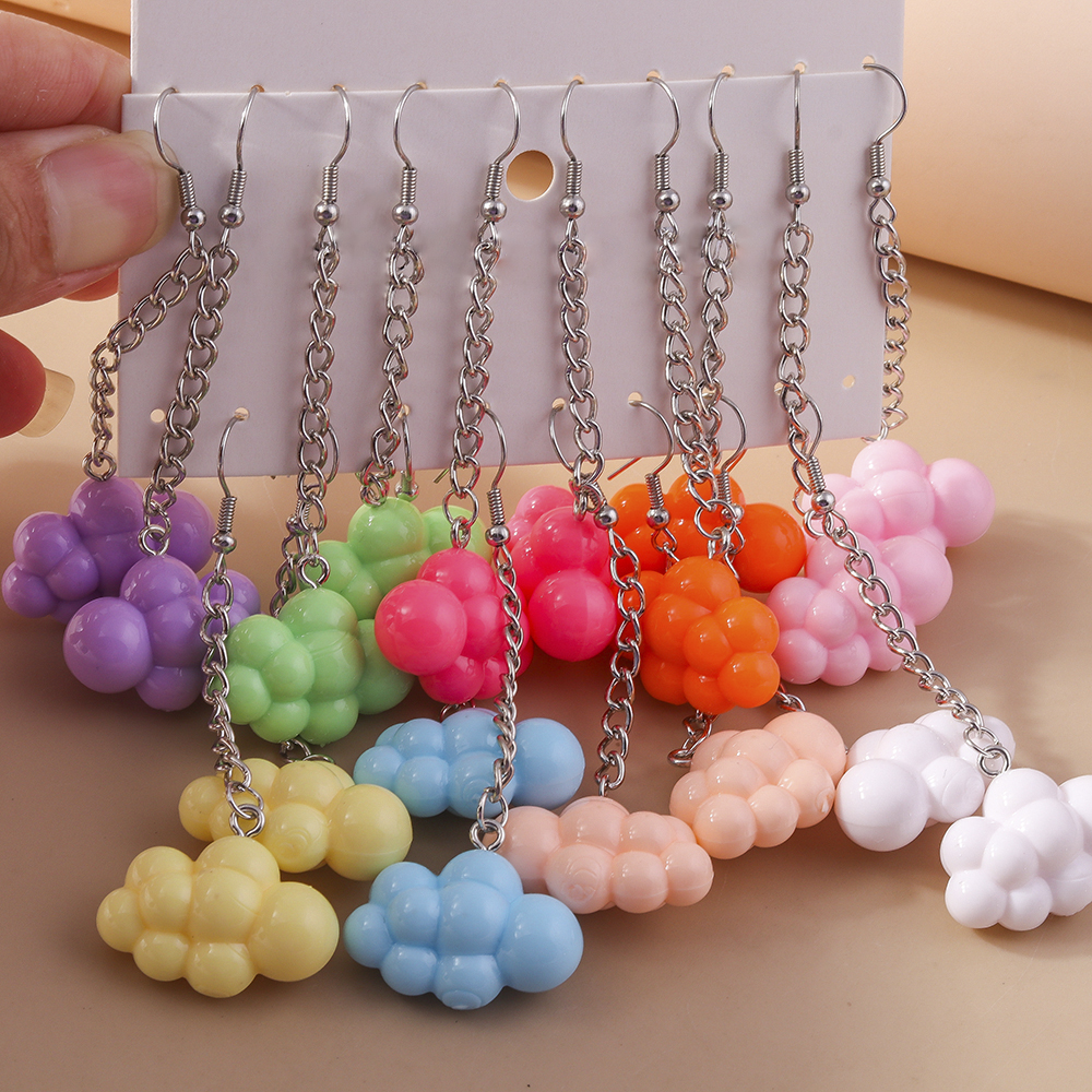 1 Pair Cute Round Zinc Alloy Drop Earrings display picture 14