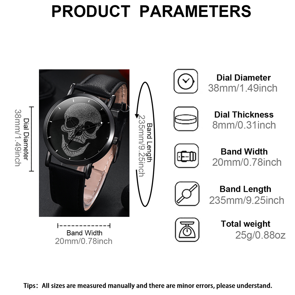 Gracioso Cráneo Hebilla Cuarzo Relojes Hombre display picture 17