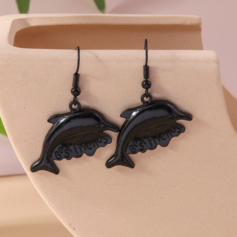 1 Pair Hip-hop Retro Solid Color Hollow Out Zinc Alloy Drop Earrings display picture 5