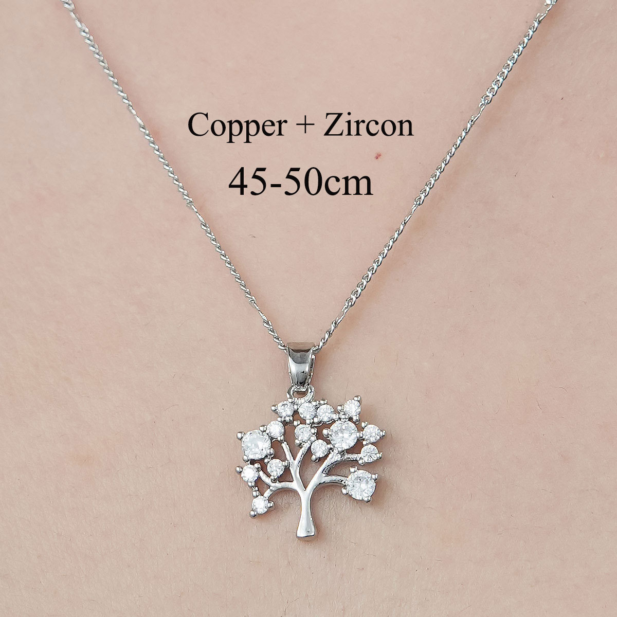 Copper Simple Style Plating Inlay Heart Shape Butterfly Leaves Zircon Pendant Necklace display picture 4