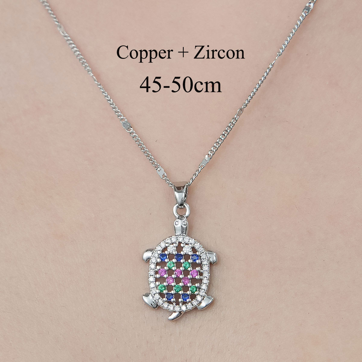 Copper Simple Style Plating Inlay Heart Shape Butterfly Leaves Zircon Pendant Necklace display picture 28