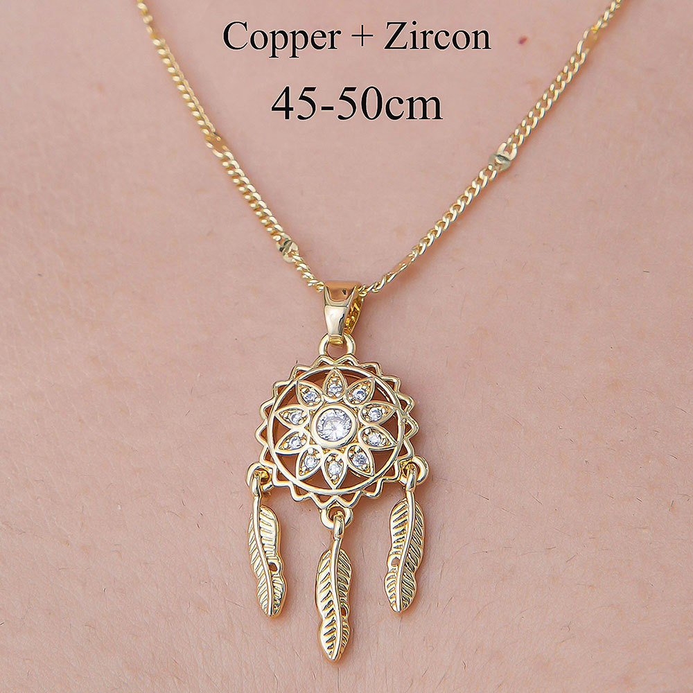 Acier Inoxydable 201 Zircon Style Simple Polissage Placage Incruster Arbre Forme De Cœur Papillon Zircon Pendentif display picture 25