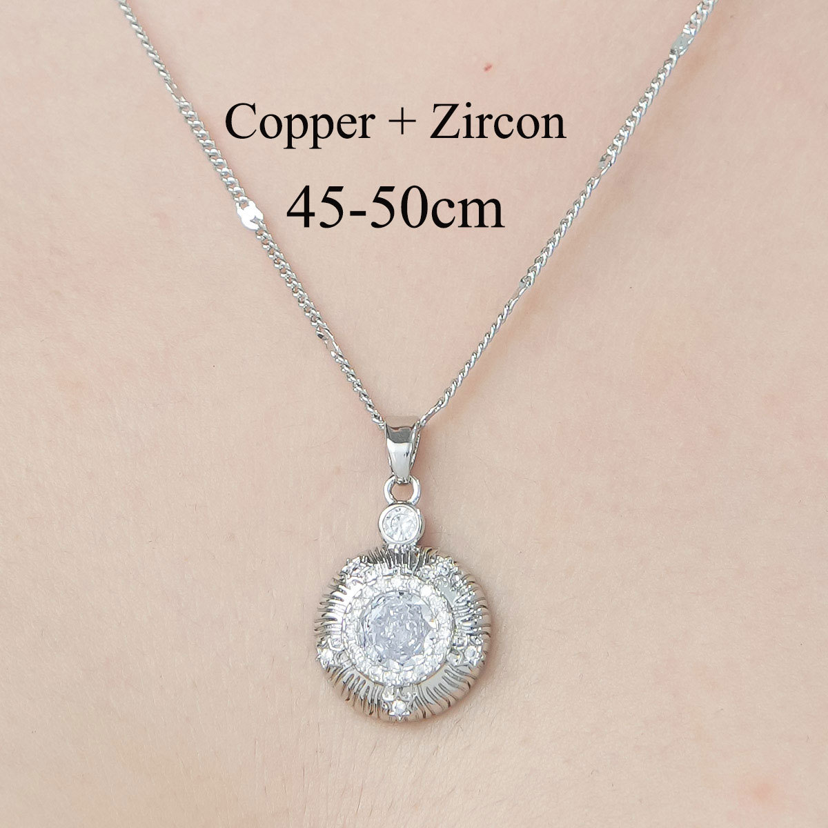Simple Style Devil's Eye Star Flower Copper Plating Inlay Zircon Pendant Necklace display picture 4