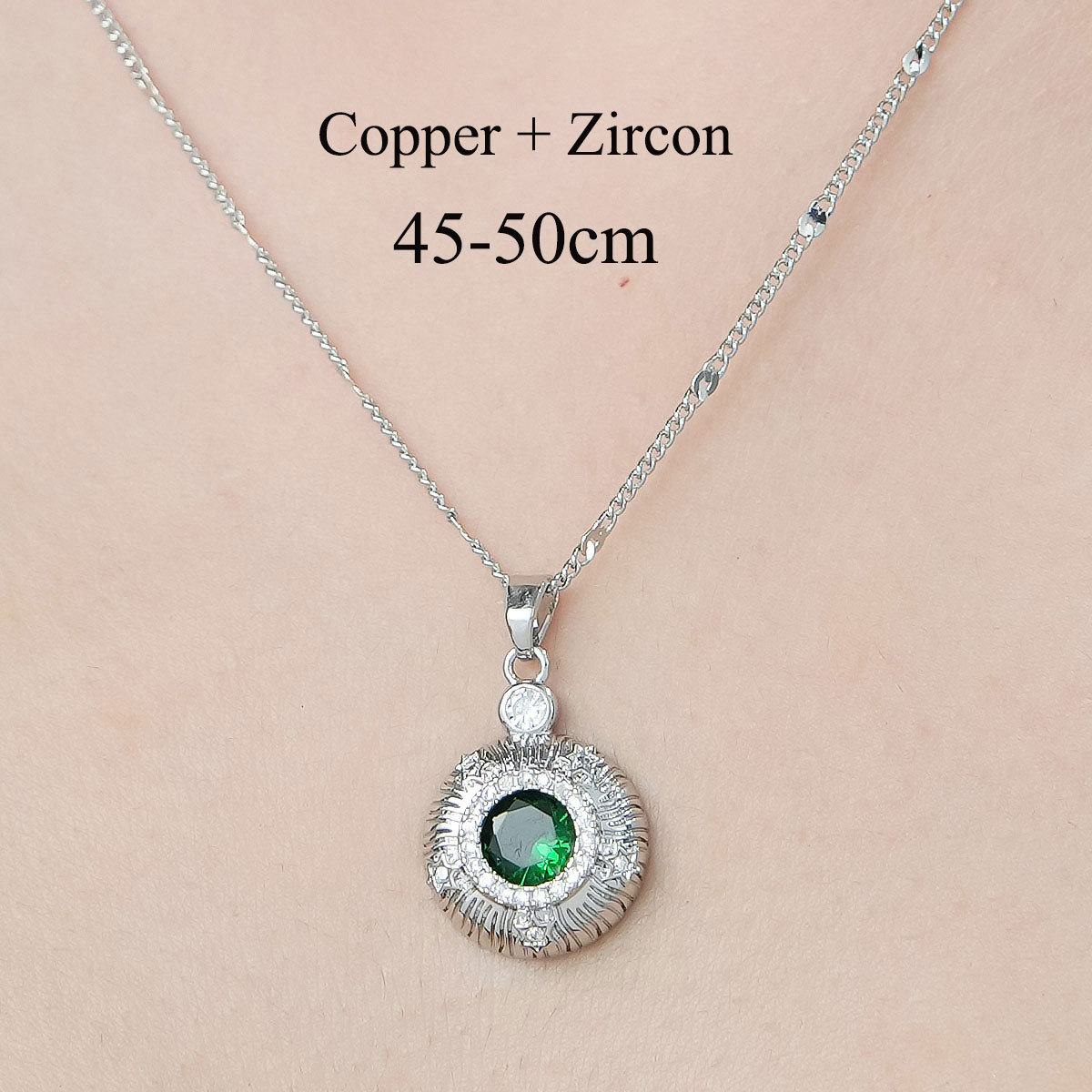 Simple Style Devil's Eye Star Flower Copper Plating Inlay Zircon Pendant Necklace display picture 7