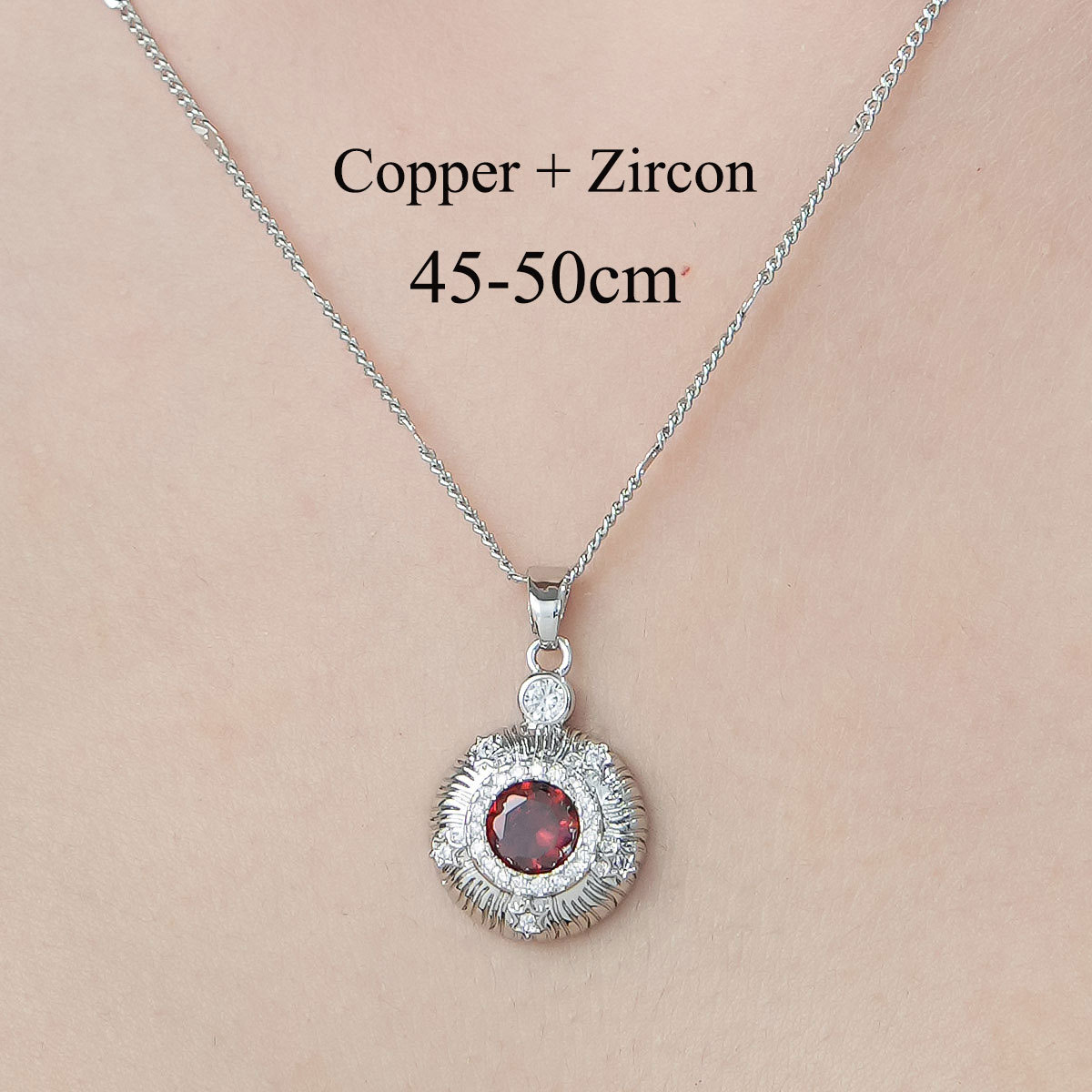Simple Style Devil's Eye Star Flower Copper Plating Inlay Zircon Pendant Necklace display picture 10