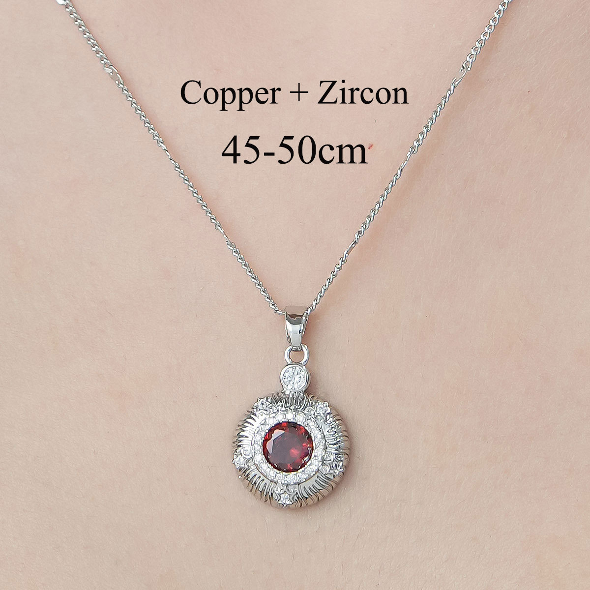 Style Simple L'oeil Du Diable Star Fleur Le Cuivre Placage Incruster Zircon Pendentif display picture 10