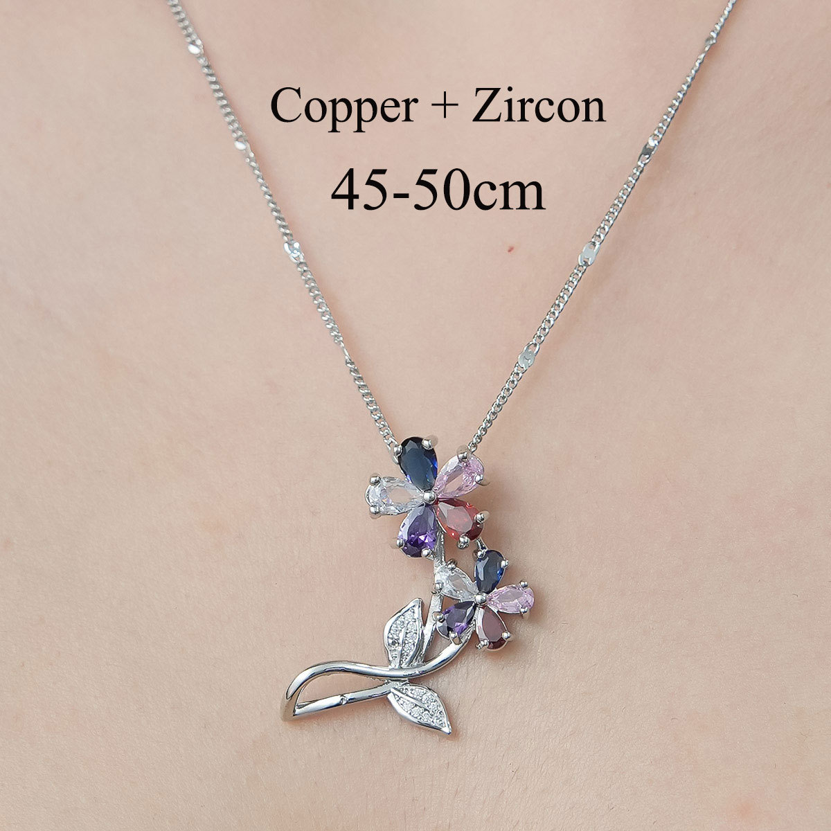 Style Simple L'oeil Du Diable Star Fleur Le Cuivre Placage Incruster Zircon Pendentif display picture 19