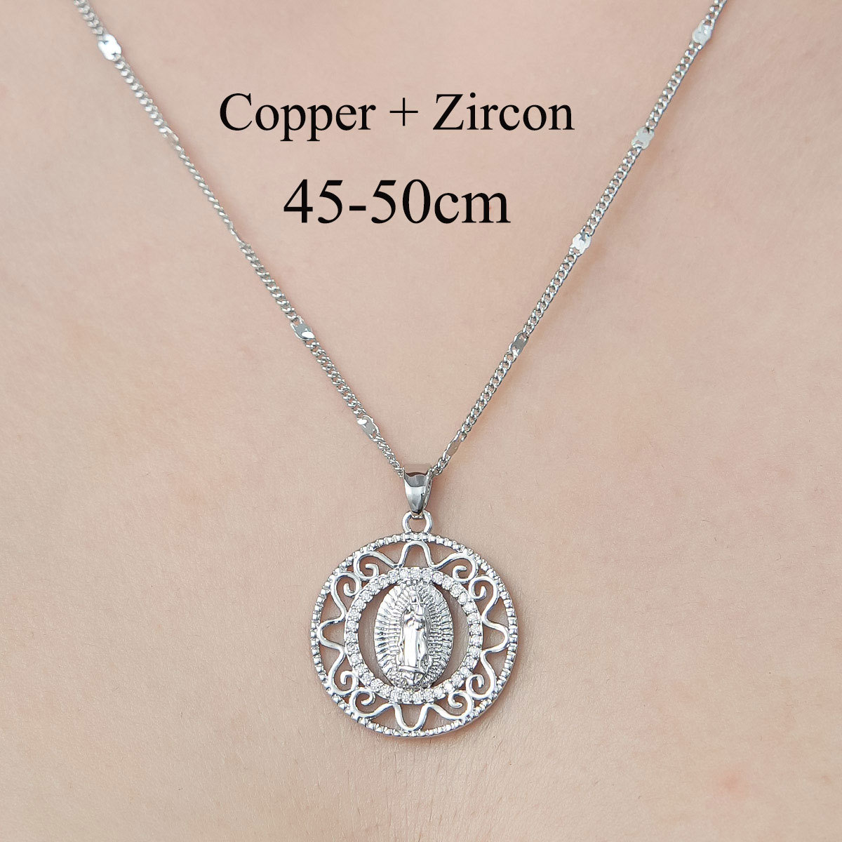 Simple Style Devil's Eye Star Flower Copper Plating Inlay Zircon Pendant Necklace display picture 34