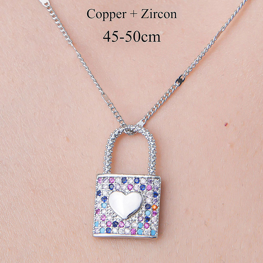 201 Stainless Steel Zircon Simple Style Polishing Plating Inlay Cross Heart Shape Crown Zircon Pendant Necklace display picture 37