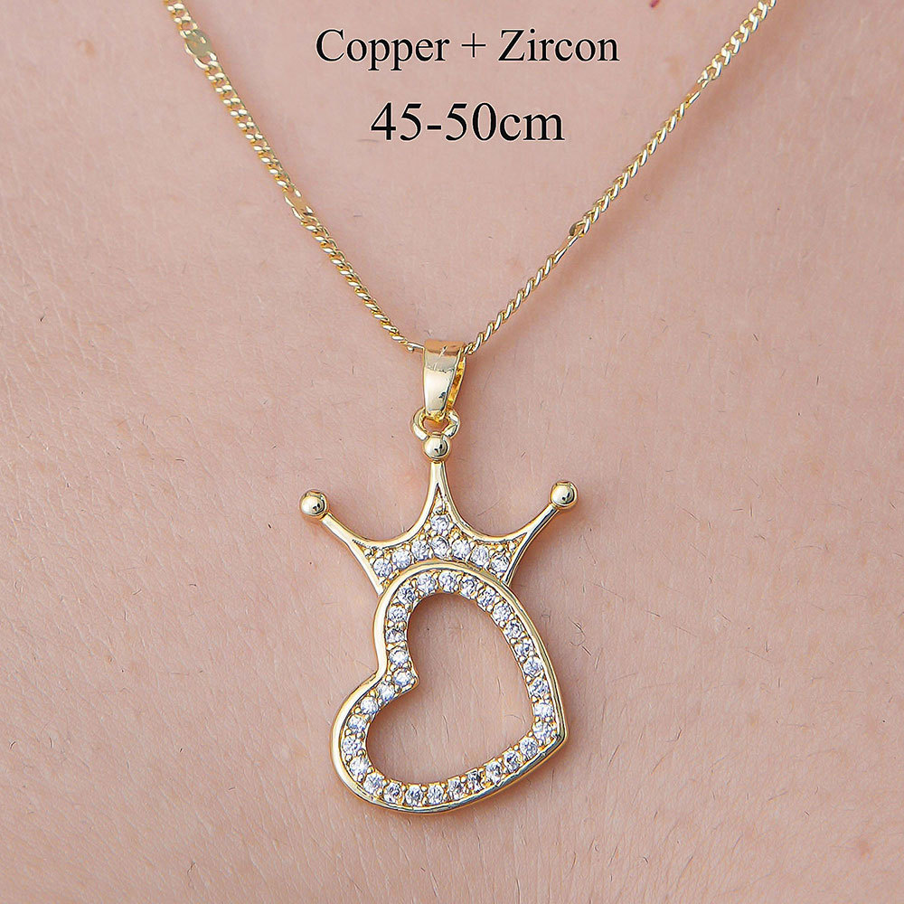 201 Stainless Steel Zircon Simple Style Polishing Plating Inlay Devil's Eye Cherry Heart Shape Zircon Pendant Necklace display picture 7